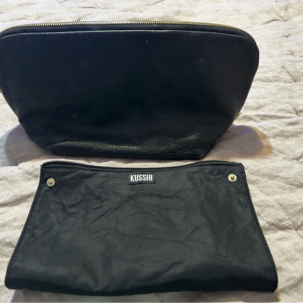 KUSSHI Black Cosmetic Bag Set